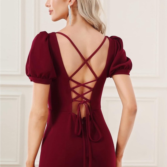 NWT women’s square neck empire waist elegant gown SZ 3XL - Picture 3 of 9